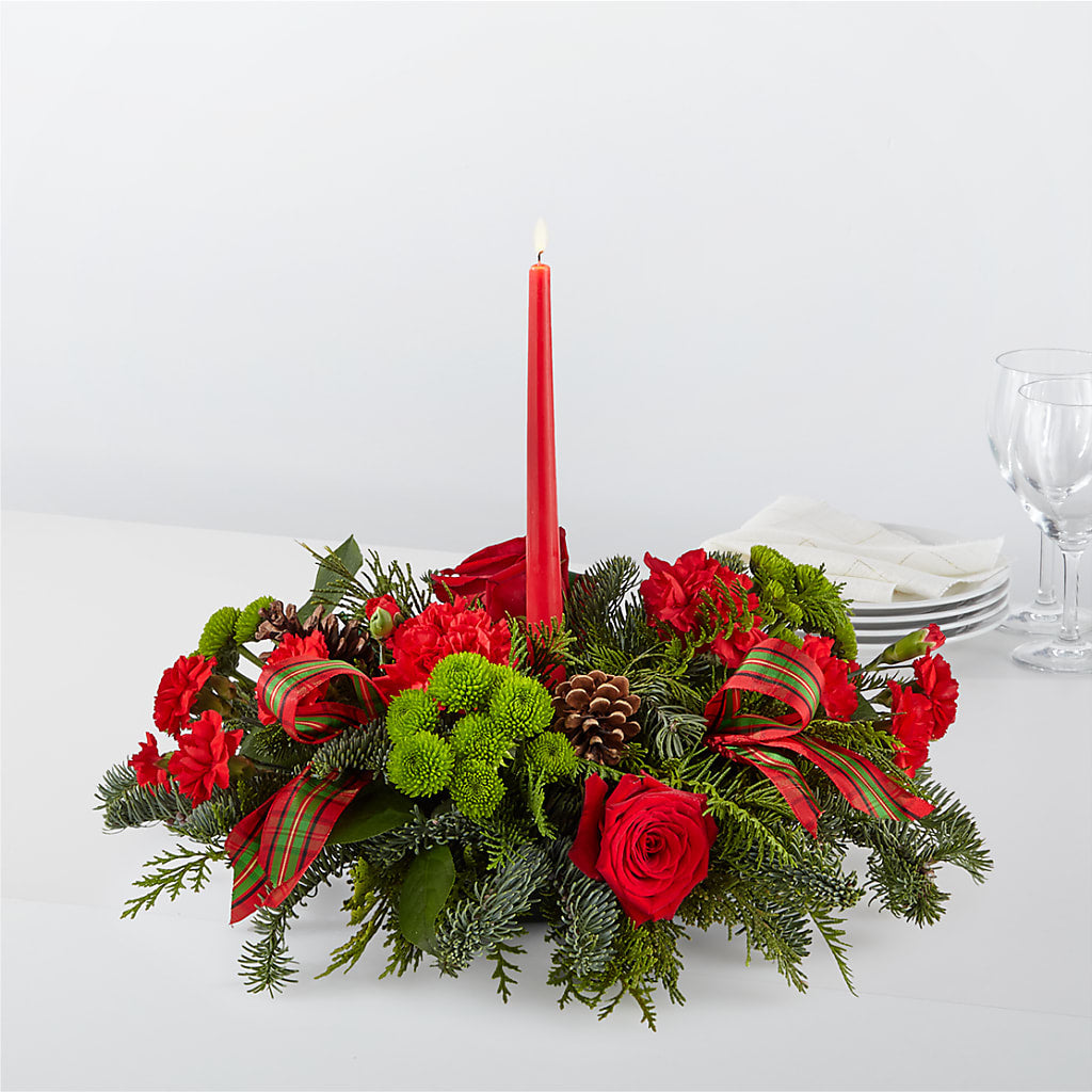By the Candlelight Centerpiece – SCOTT'S FLOWERS, Amarillo TX