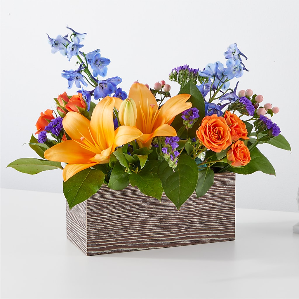 Radiant Citrus Box Bouquet – SCOTT'S FLOWERS, Amarillo TX