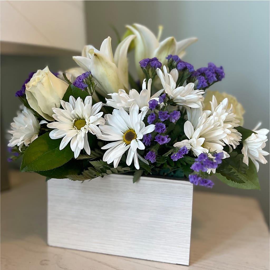 Beyond Blue Box Bouquet – SCOTT'S FLOWERS, Amarillo TX