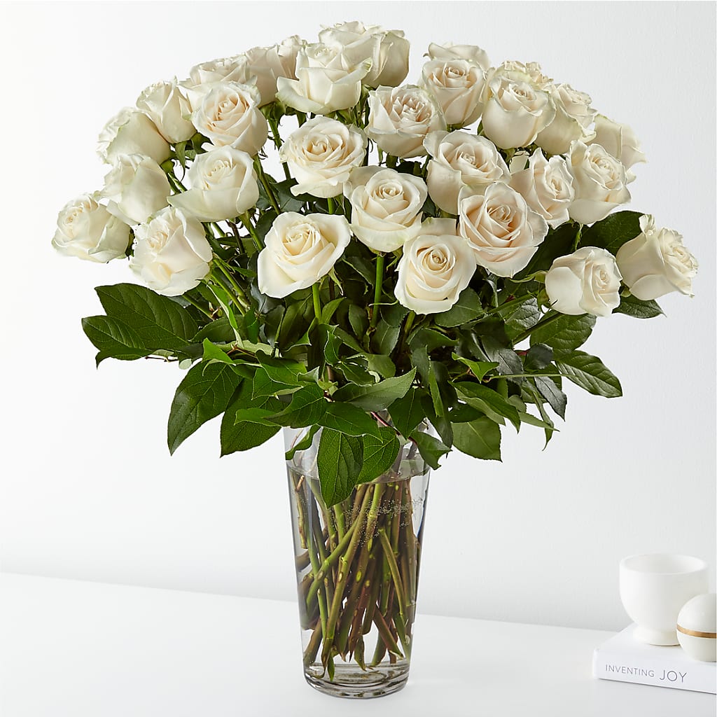 Long Stem White Rose Bouquet – SCOTT'S FLOWERS, Amarillo TX