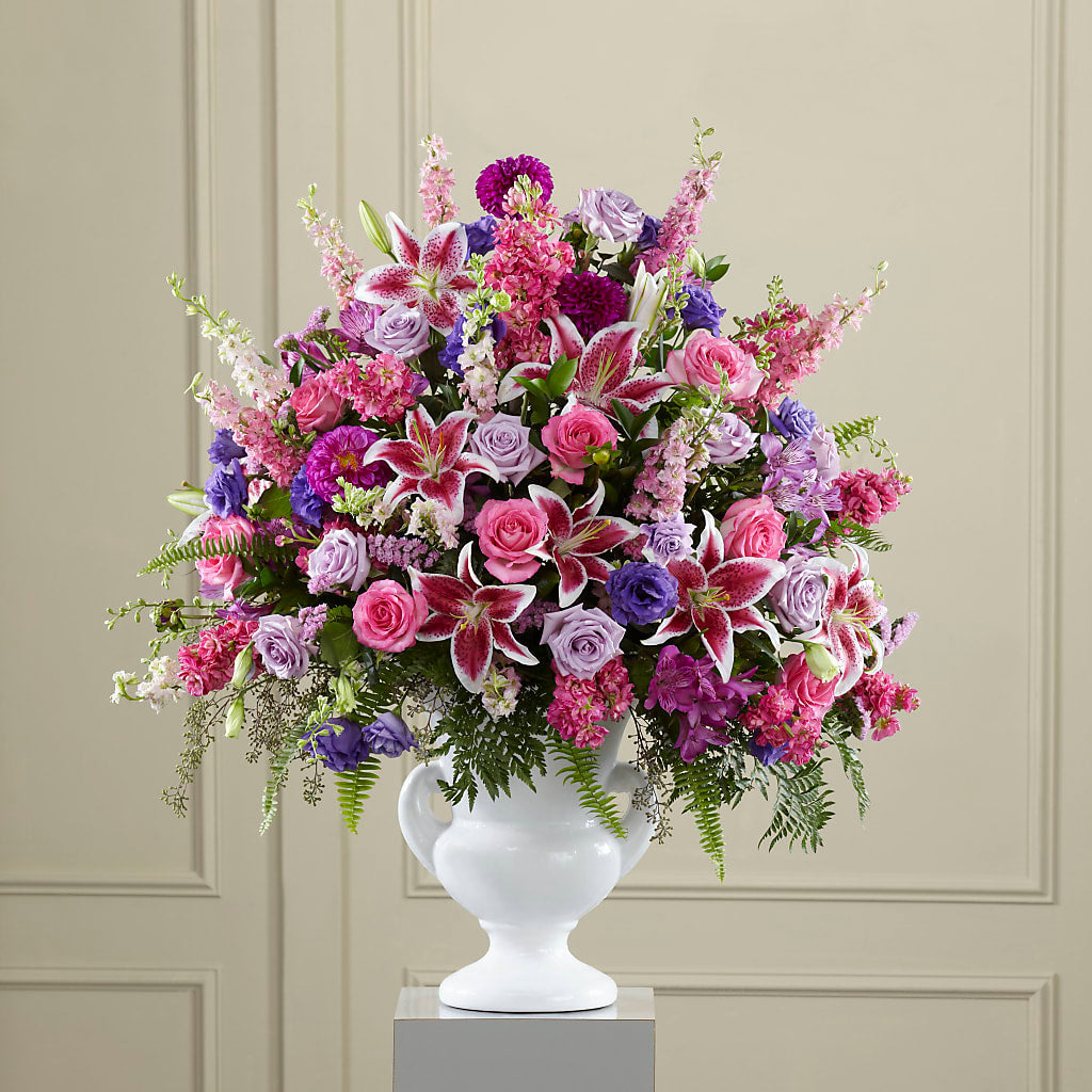Peaceful Tribute Arrangement – SCOTT'S FLOWERS, Amarillo TX