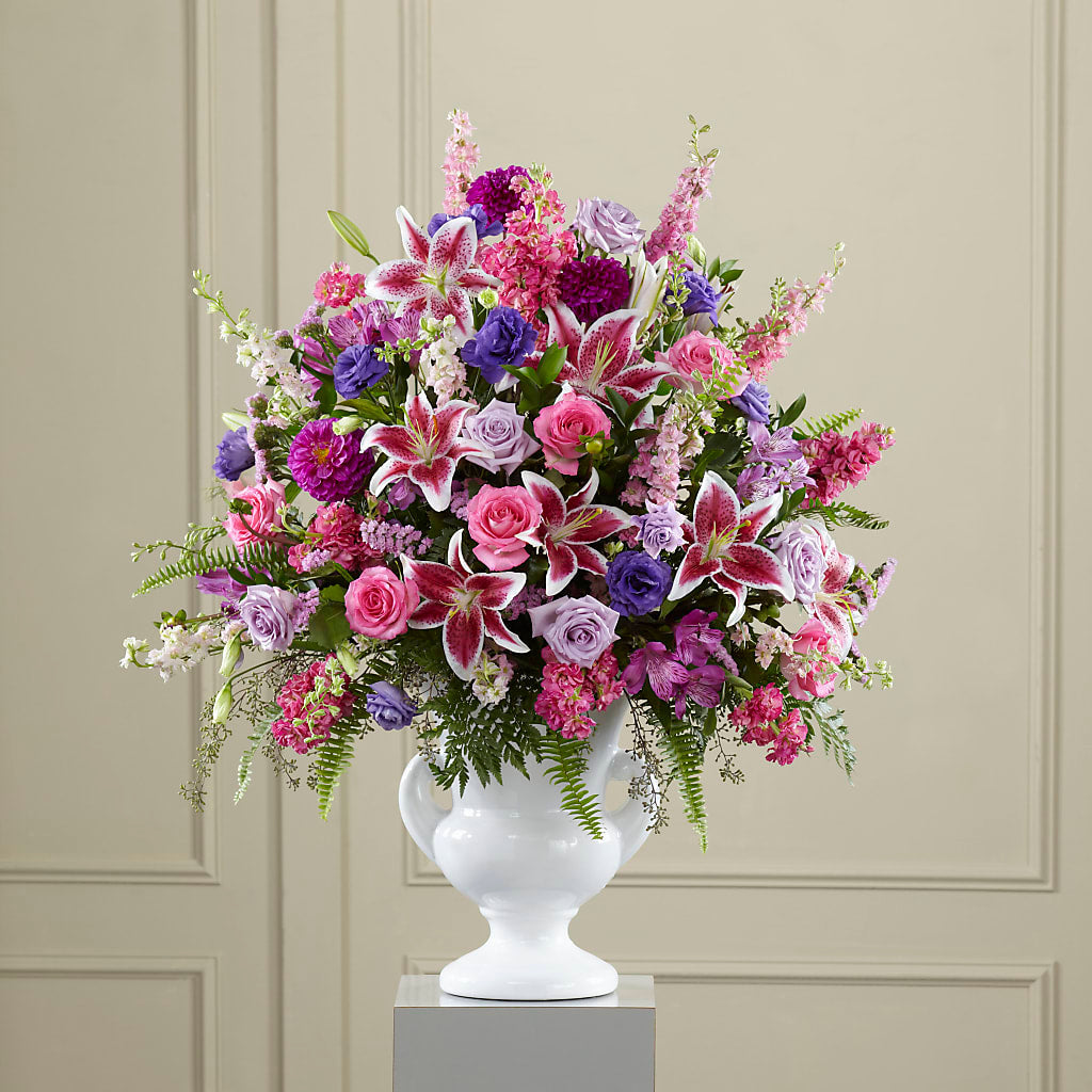 Peaceful Tribute Arrangement – SCOTT'S FLOWERS, Amarillo TX