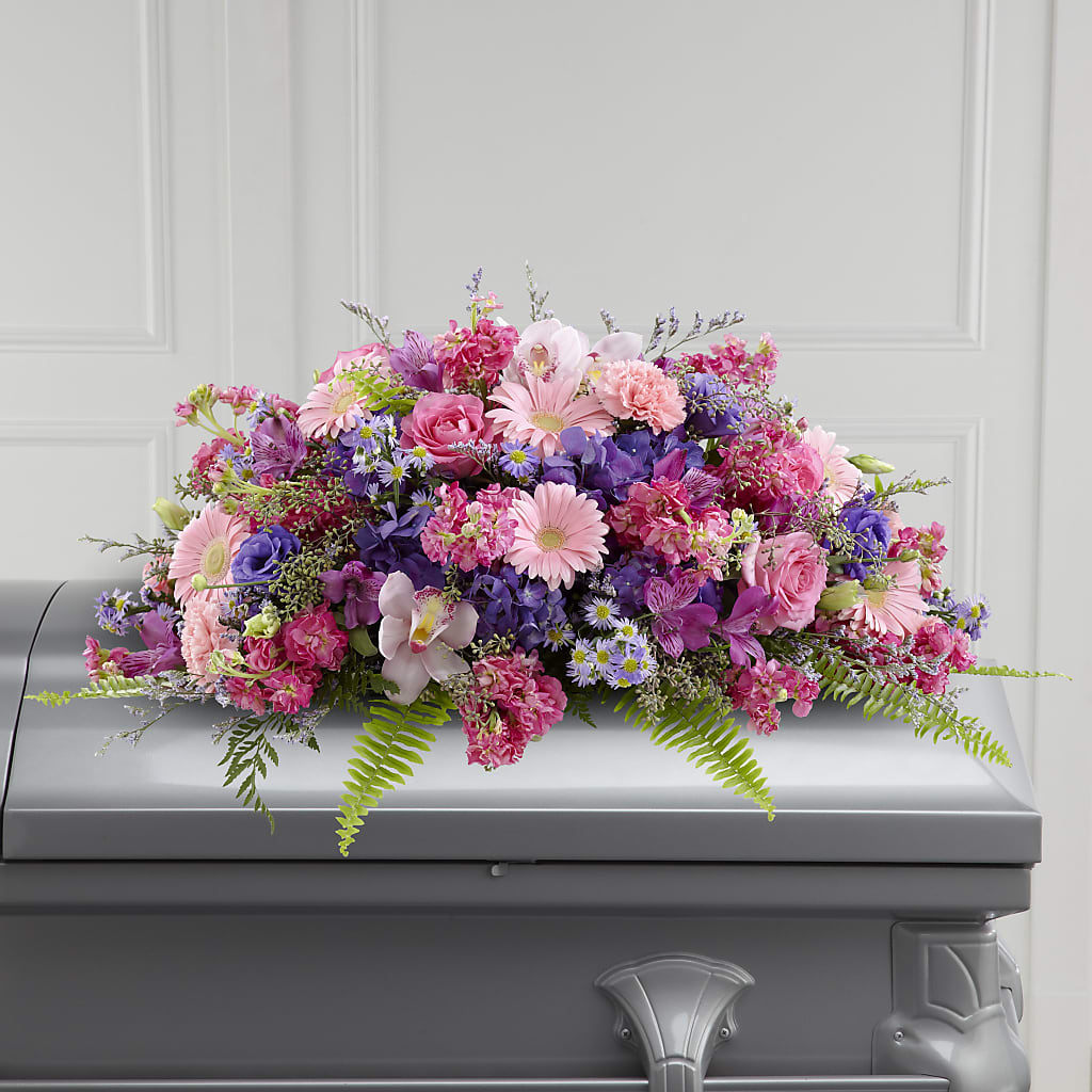 Glorious Garden Casket Spray – SCOTT'S FLOWERS, Amarillo TX