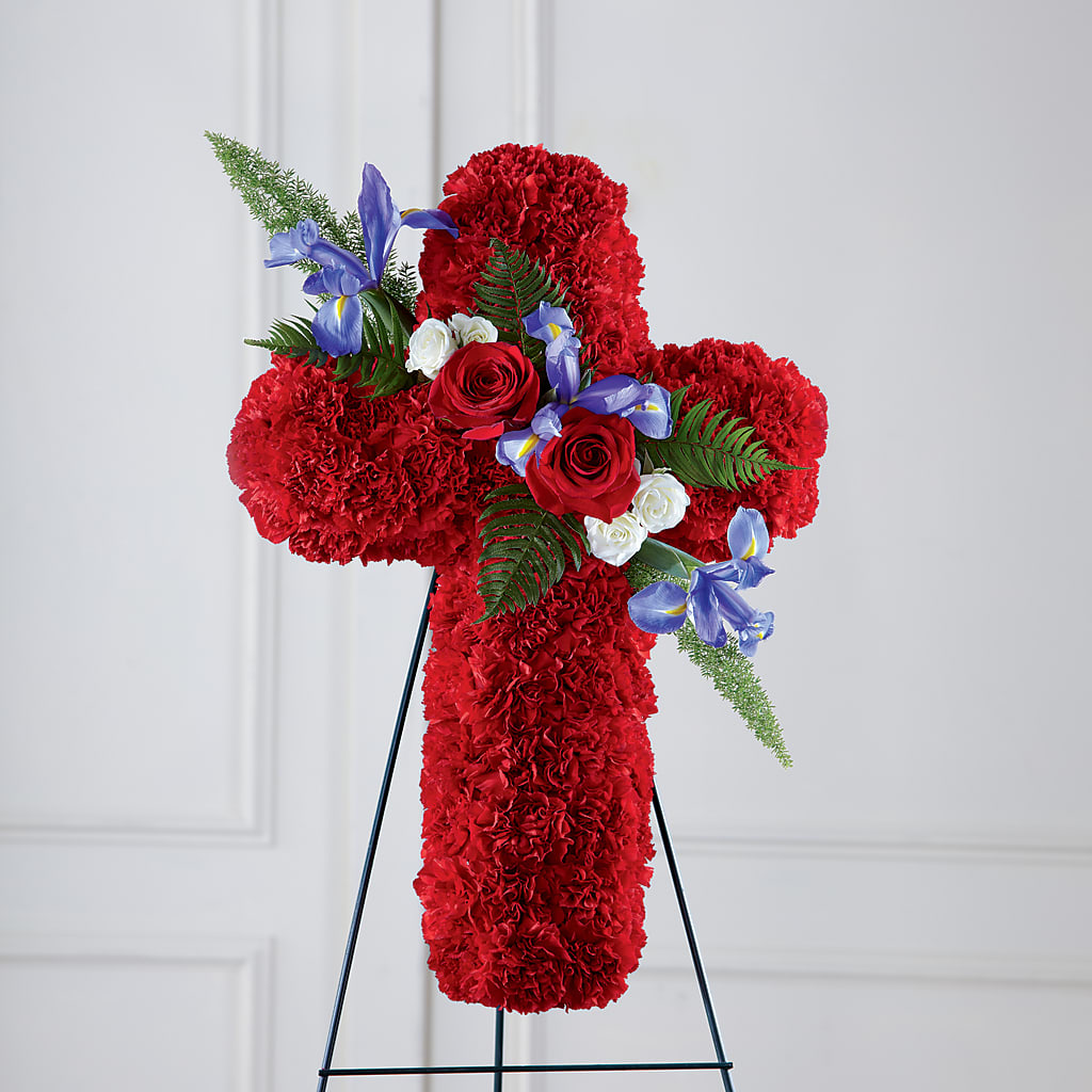 Faithful Hero Floral Cross – SCOTT'S FLOWERS, Amarillo TX