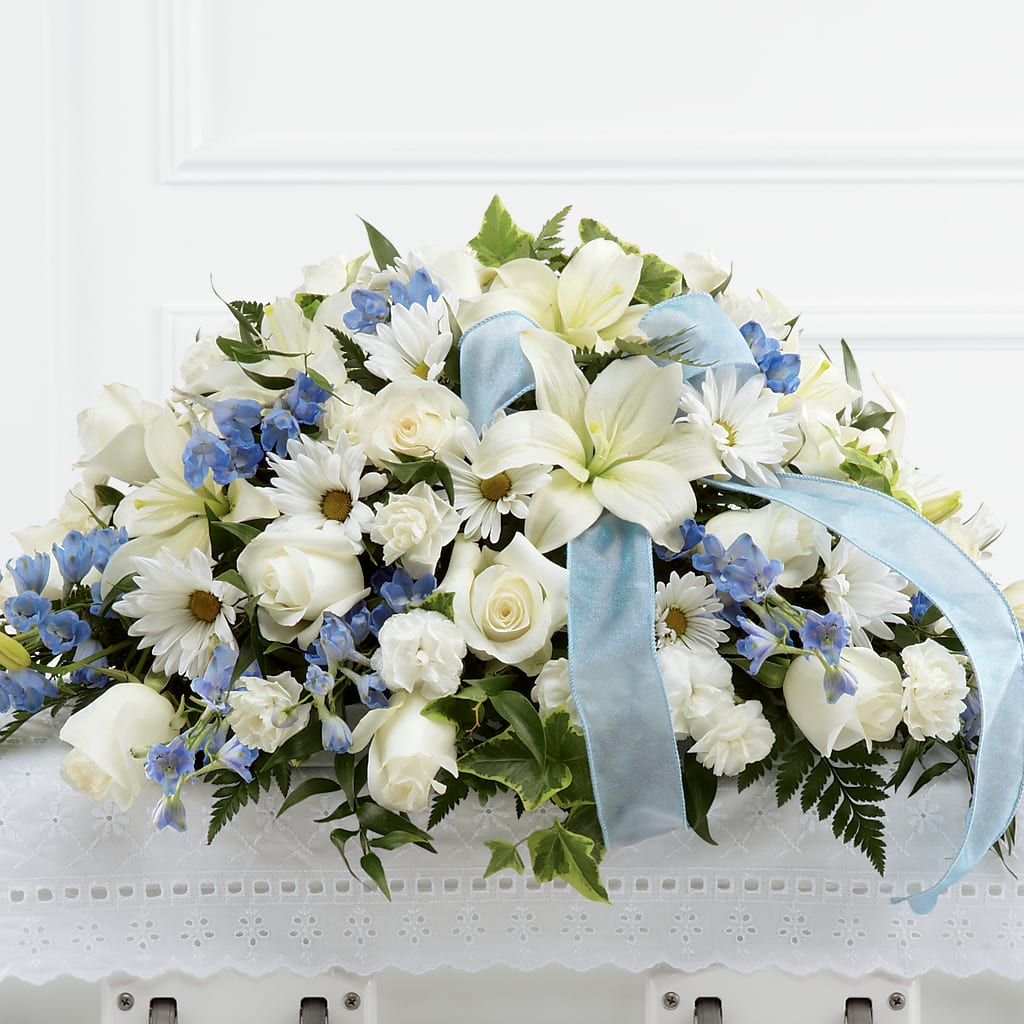 Tender Treasure Casket Spray – SCOTT'S FLOWERS, Amarillo TX