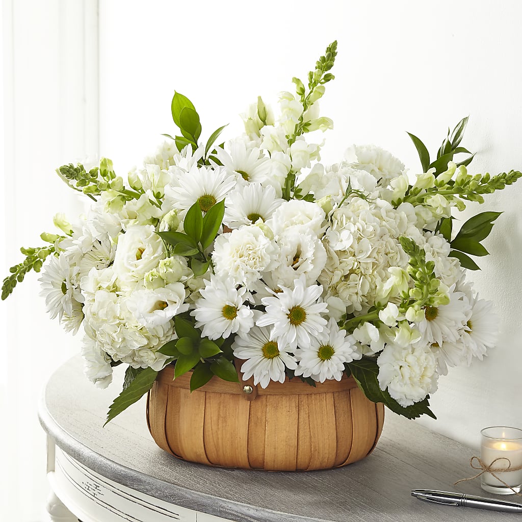 Pure Ivory Basket – SCOTT'S FLOWERS, Amarillo TX