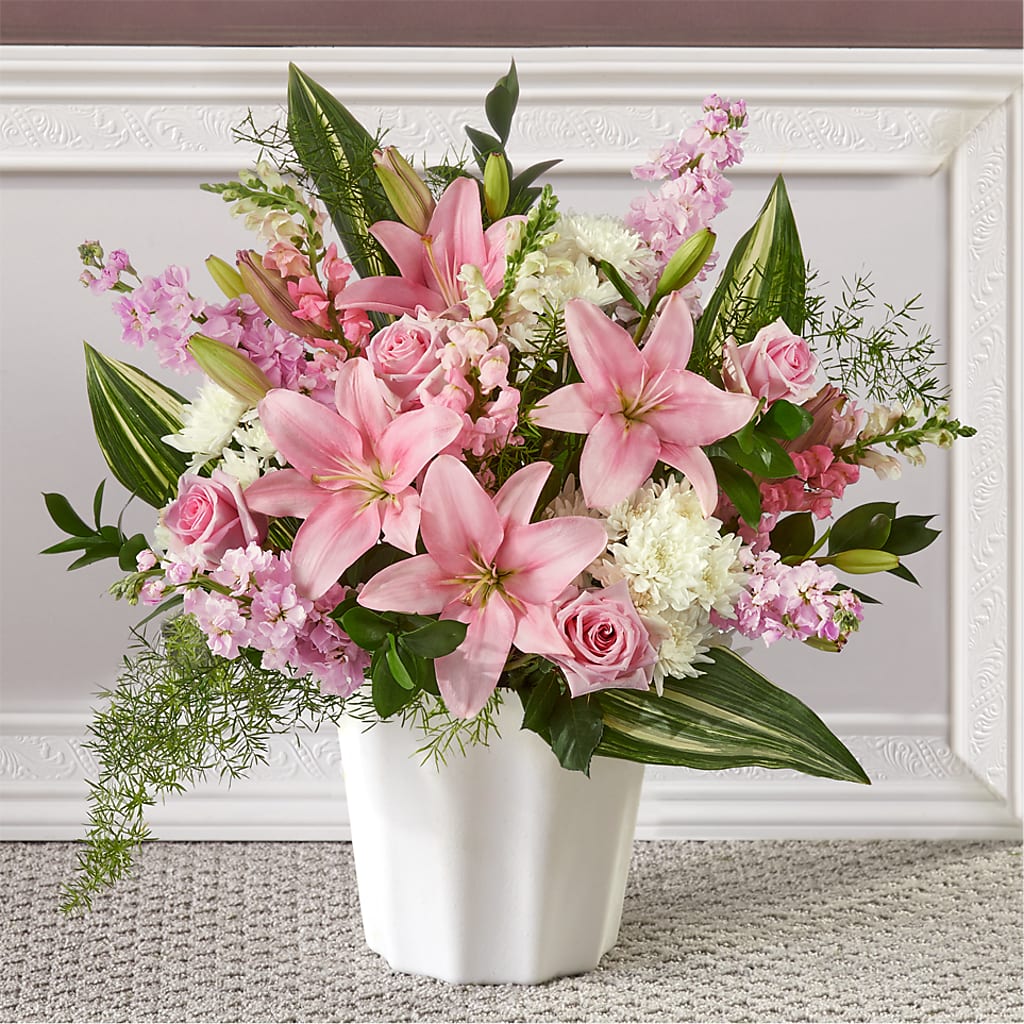 Simply Serene Floor Basket – SCOTT'S FLOWERS, Amarillo TX