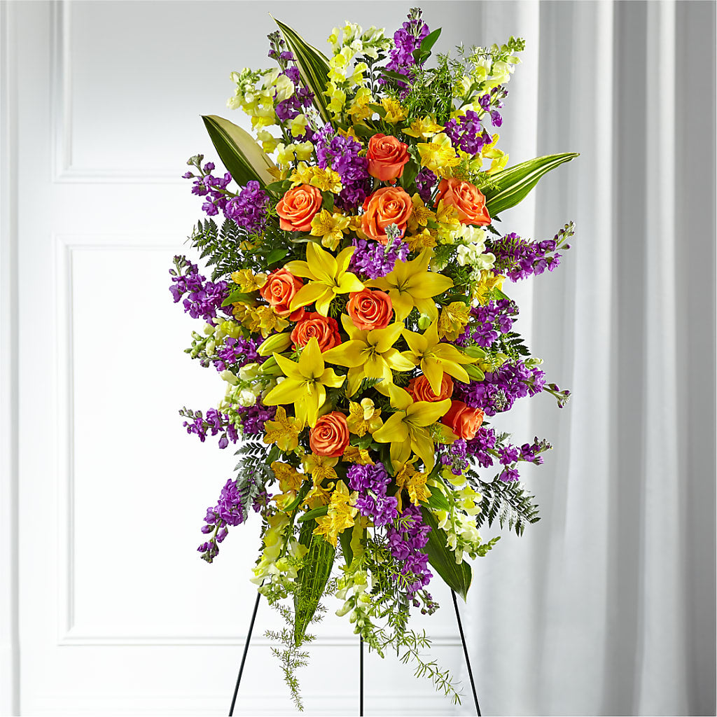 Thoughtful Prayers Standing Spray – SCOTT'S FLOWERS, Amarillo TX