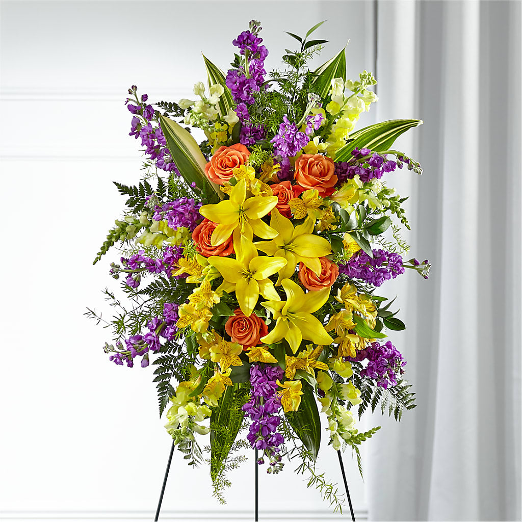 Thoughtful Prayers Standing Spray – SCOTT'S FLOWERS, Amarillo TX