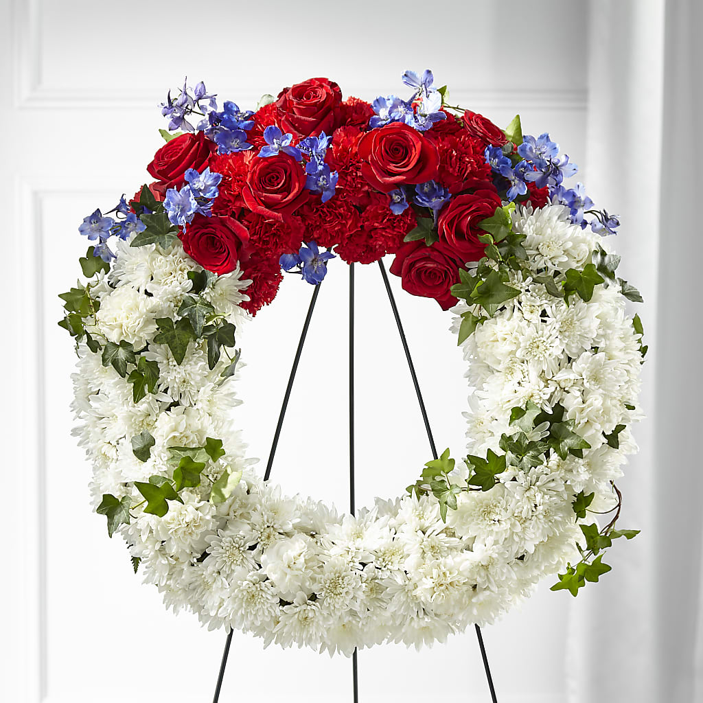 Patriotic Passion Wreath – SCOTT'S FLOWERS, Amarillo TX