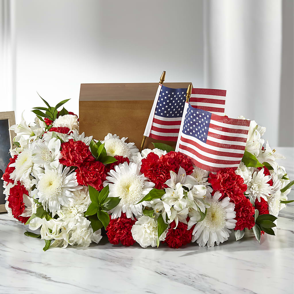 Spirit of Patriotism Cremation Adornment – SCOTT'S FLOWERS, Amarillo TX