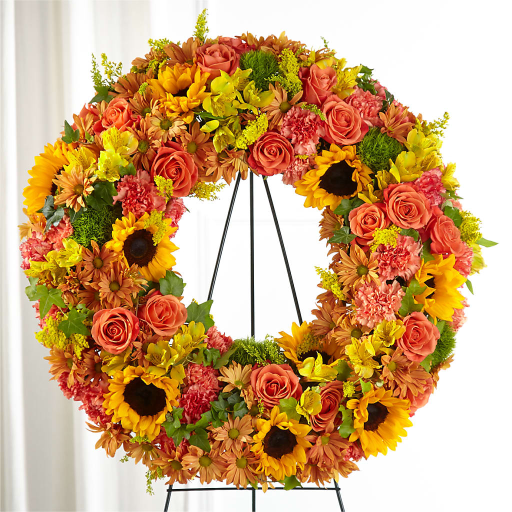 Autumnal Memories Wreath (Standard) – SCOTT'S FLOWERS, Amarillo TX