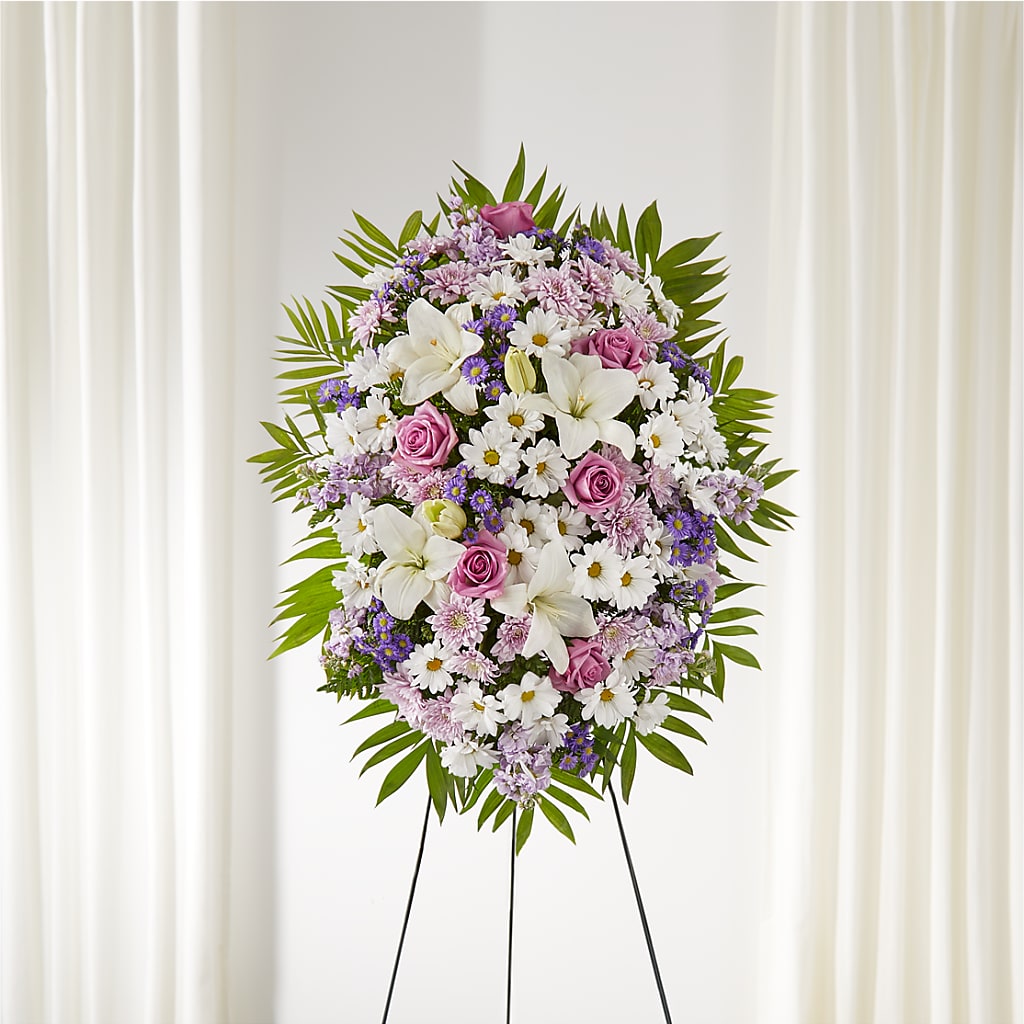Surrounded by Love Standing Spray – SCOTT'S FLOWERS, Amarillo TX