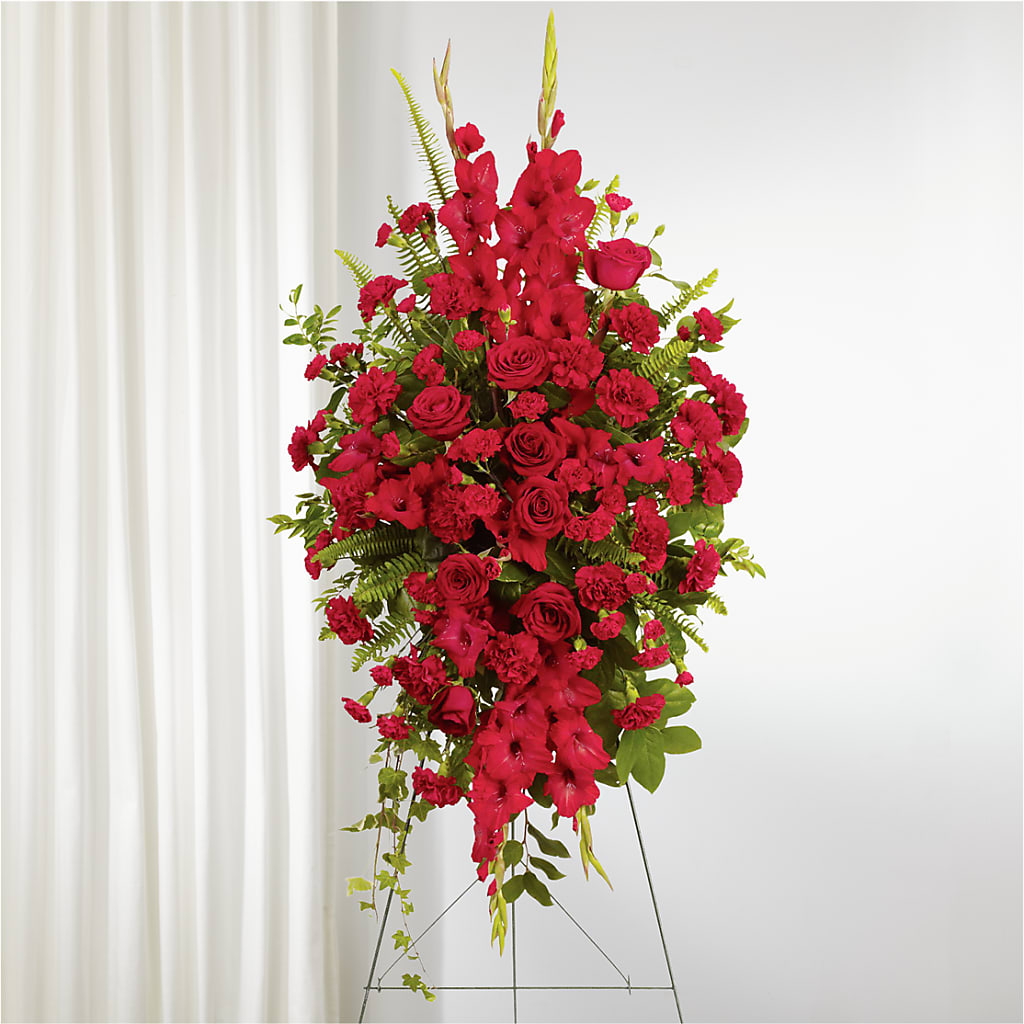 From the Heart Standing Spray – SCOTT'S FLOWERS, Amarillo TX