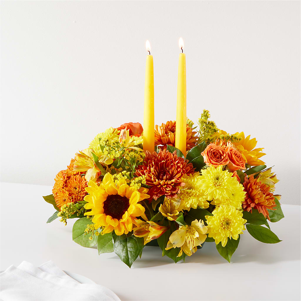Autumn Harmony Centerpiece – SCOTT'S FLOWERS, Amarillo TX