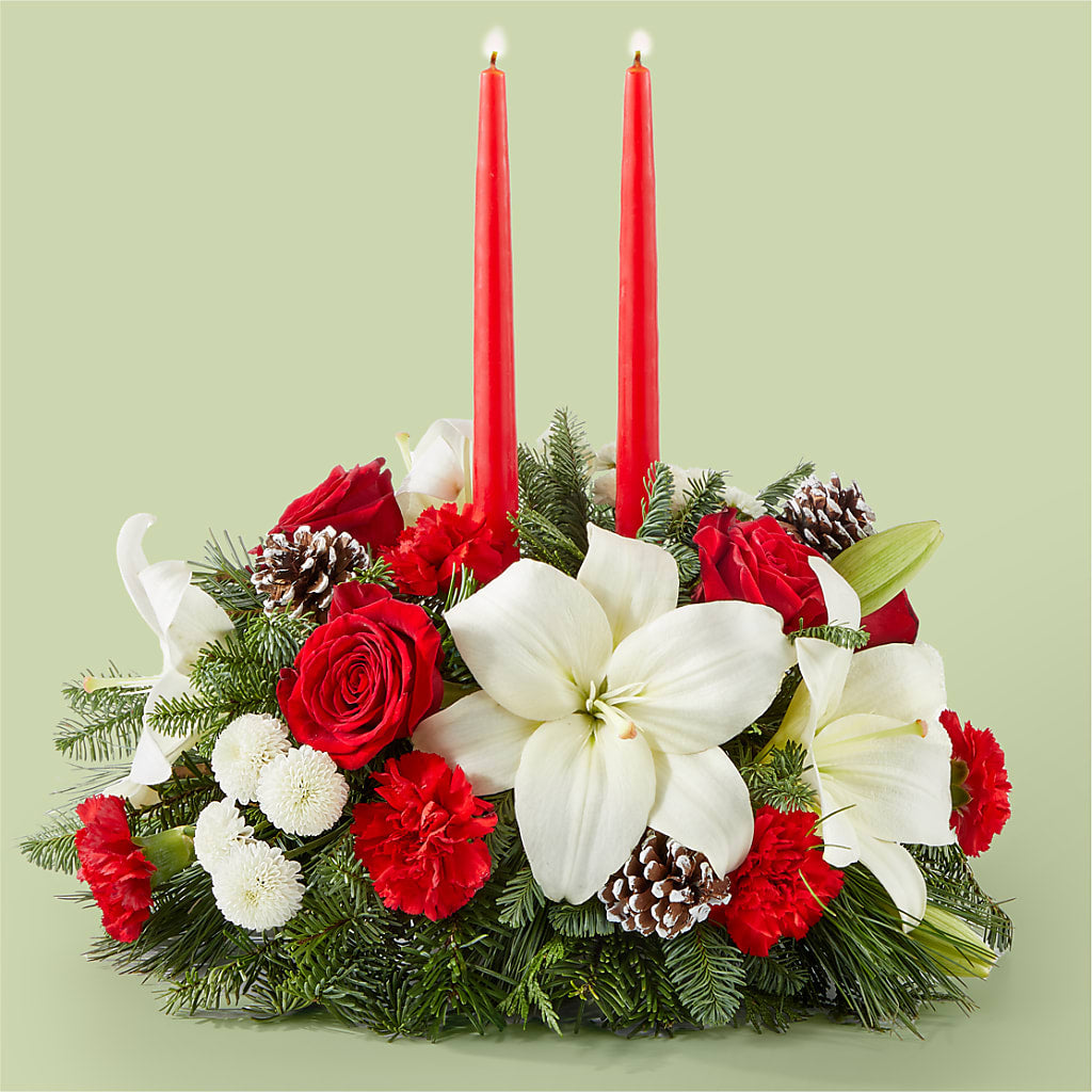Seasonal Festivities Centerpiece – SCOTT'S FLOWERS, Amarillo TX