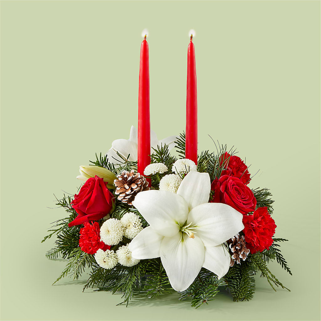Seasonal Festivities Centerpiece – SCOTT'S FLOWERS, Amarillo TX