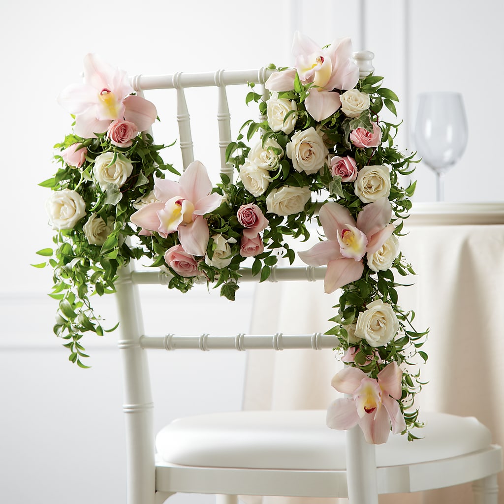 Orchid Rose Chair Décor – SCOTT'S FLOWERS, Amarillo TX