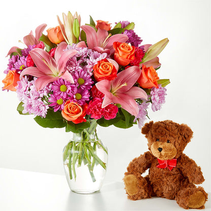 One and Only Bouquet and Bear Bundle – SCOTT'S FLOWERS, Amarillo TX