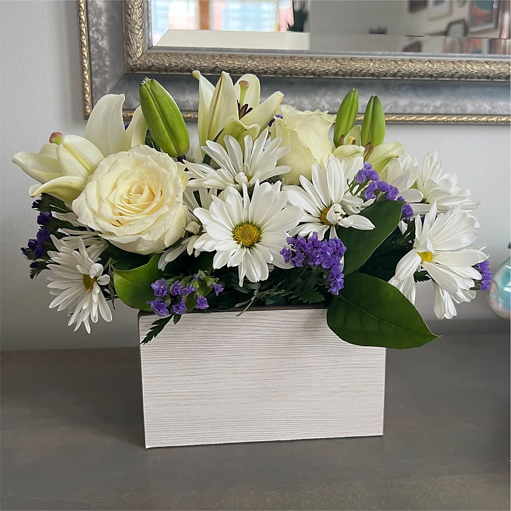 Beyond Blue Box Bouquet – SCOTT'S FLOWERS, Amarillo TX