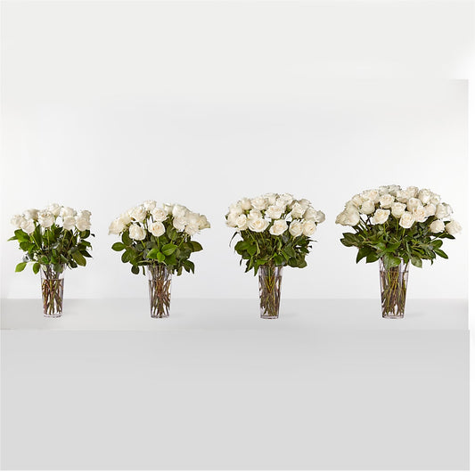 Long Stem White Rose Bouquet – SCOTT'S FLOWERS, Amarillo TX