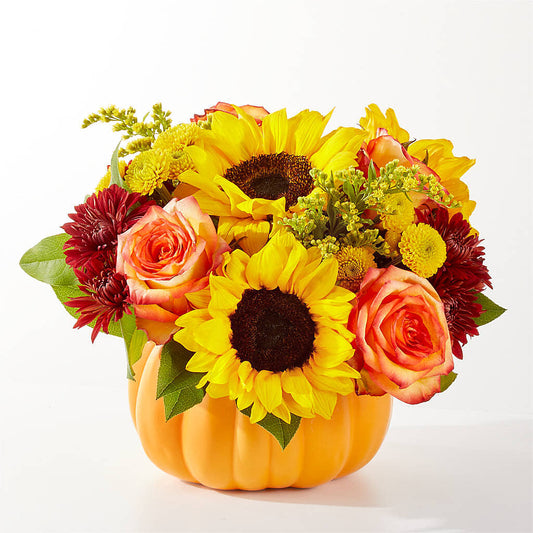 Golden Gourd Pumpkin Bouquet – SCOTT'S FLOWERS, Amarillo TX