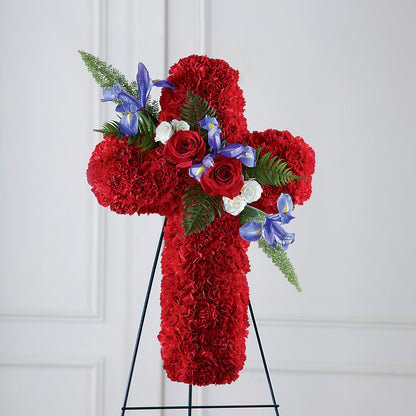 Faithful Hero Floral Cross – SCOTT'S FLOWERS, Amarillo TX