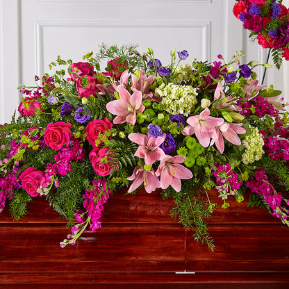 Radiant Tribute Casket Spray – SCOTT'S FLOWERS, Amarillo TX