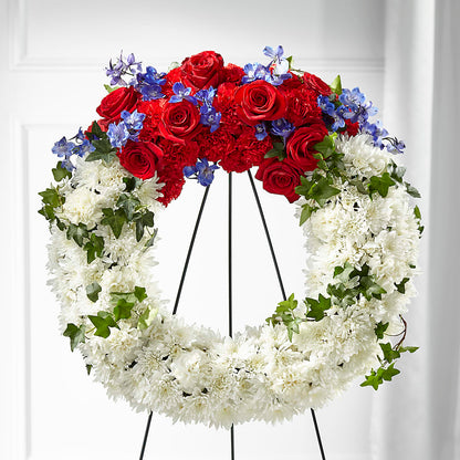 Patriotic Passion Wreath – SCOTT'S FLOWERS, Amarillo TX