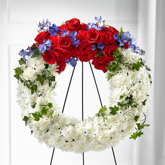 Patriotic Passion Wreath – SCOTT'S FLOWERS, Amarillo TX