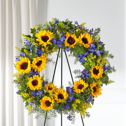 Bright Rays Wreath – SCOTT'S FLOWERS, Amarillo TX