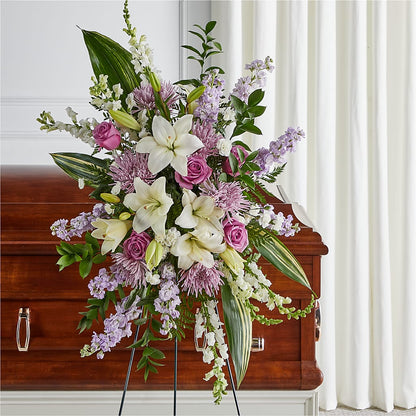 Grateful Hearts Standing Spray – SCOTT'S FLOWERS, Amarillo TX