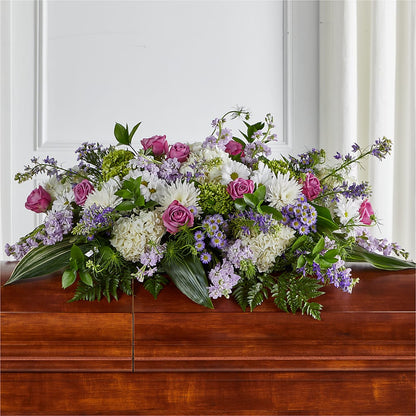 Meadows of Serenity Casket Spray – SCOTT'S FLOWERS, Amarillo TX