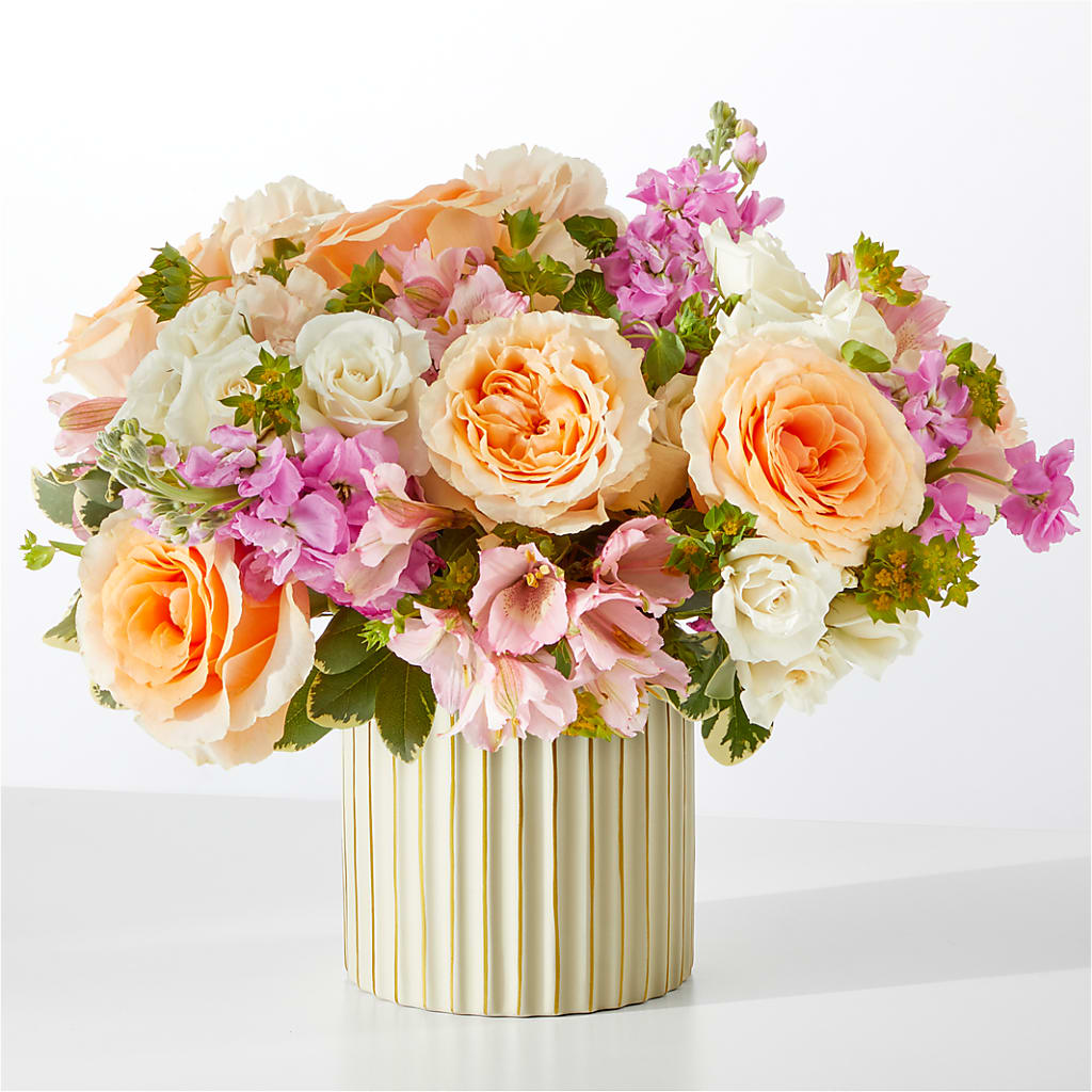 Paradise Bouquet with Ivory Vase – SCOTT'S FLOWERS, Amarillo TX
